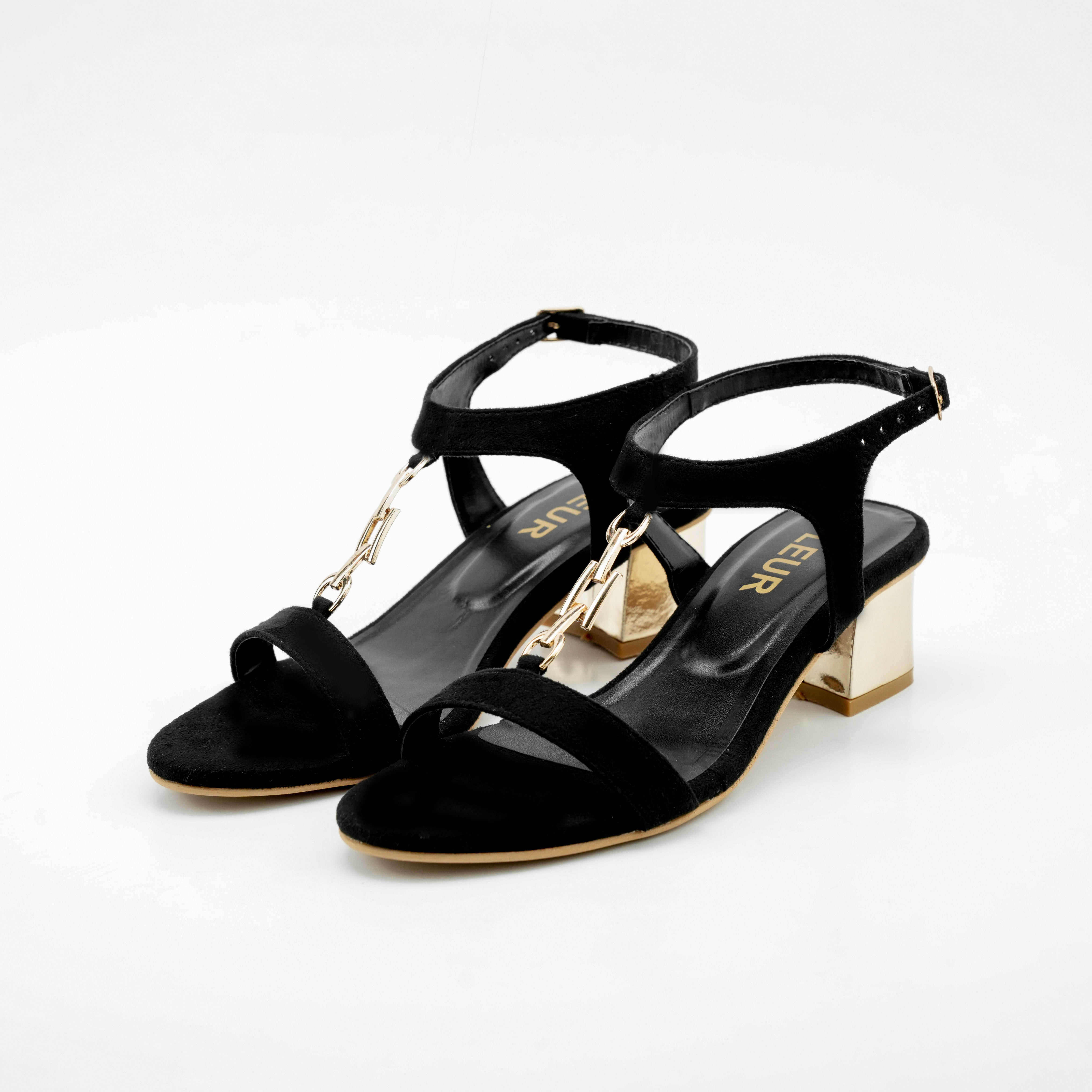 Midnight Charm Heel - Black/Golden