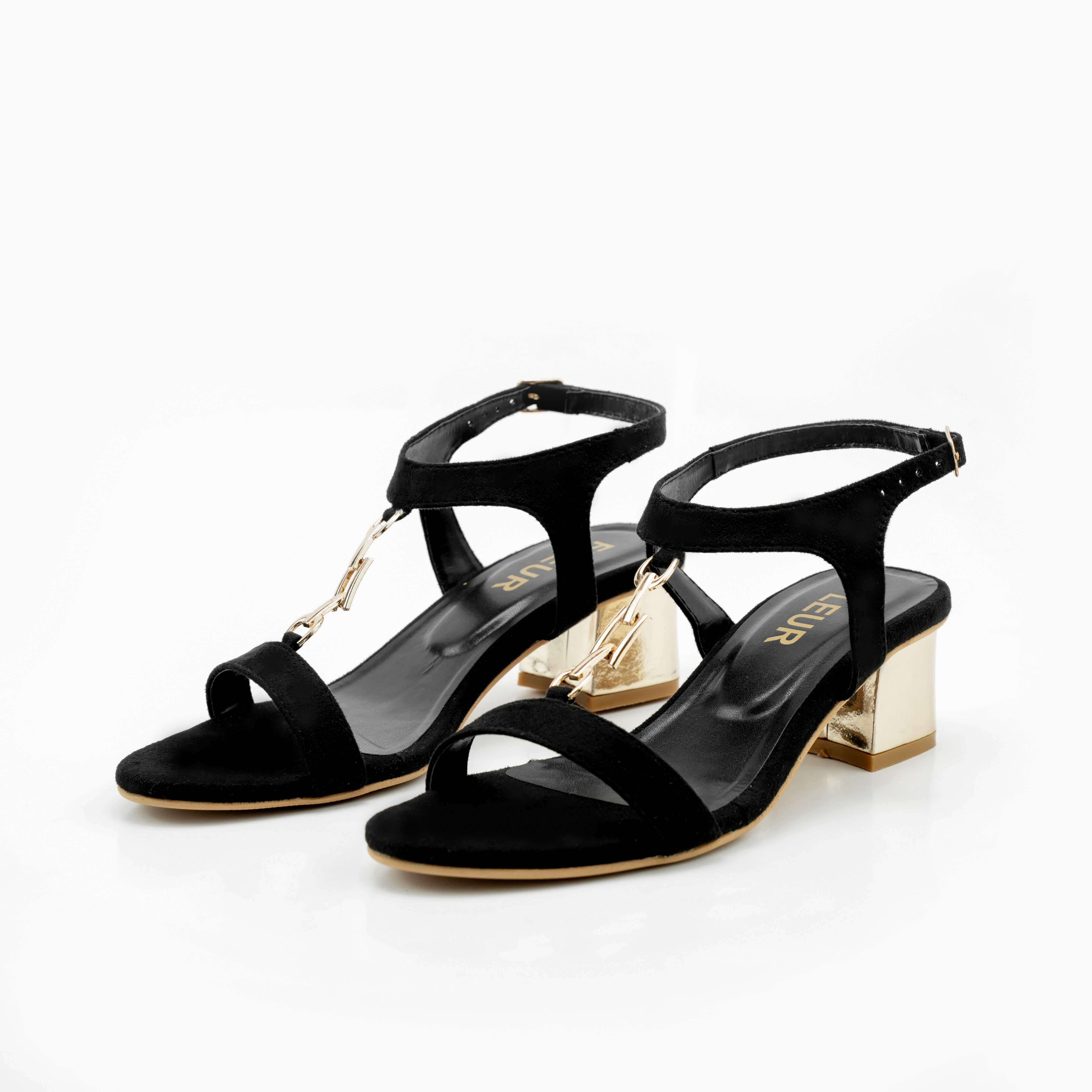 Midnight Charm Heel - Black/Golden