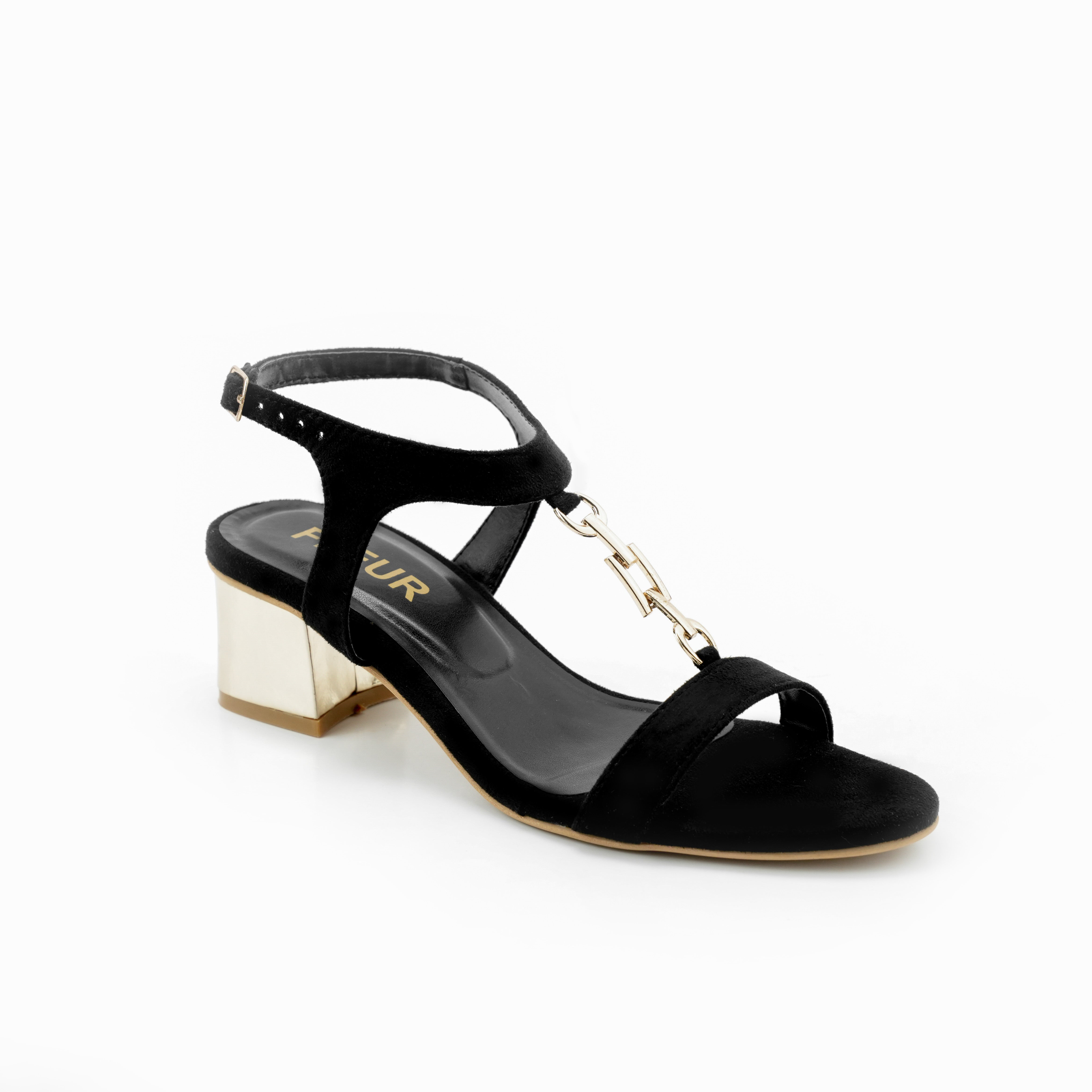 Midnight Charm Heel - Black/Golden