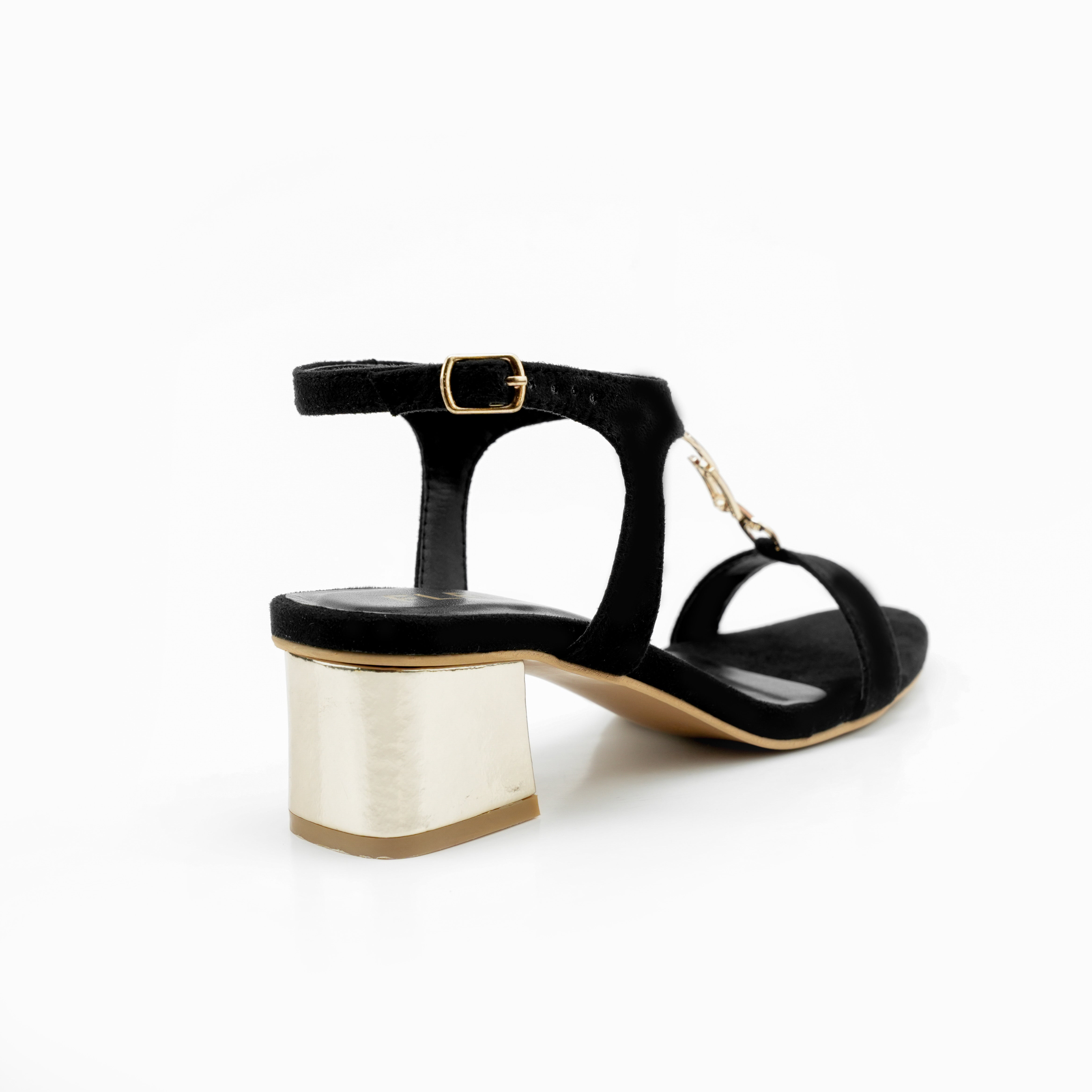 Midnight Charm Heel - Black/Golden