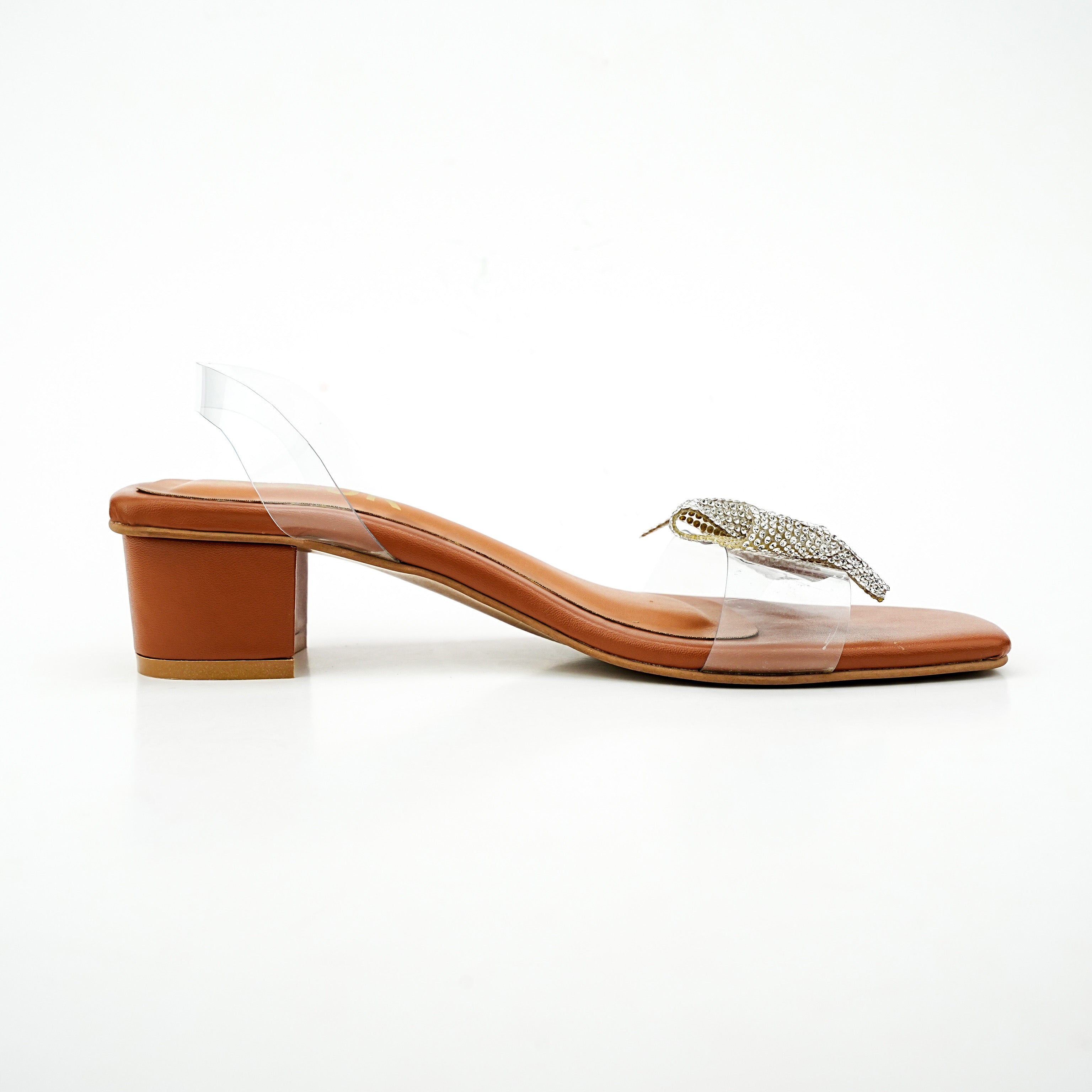 Classic bow trim - Brown - 1 inch heel