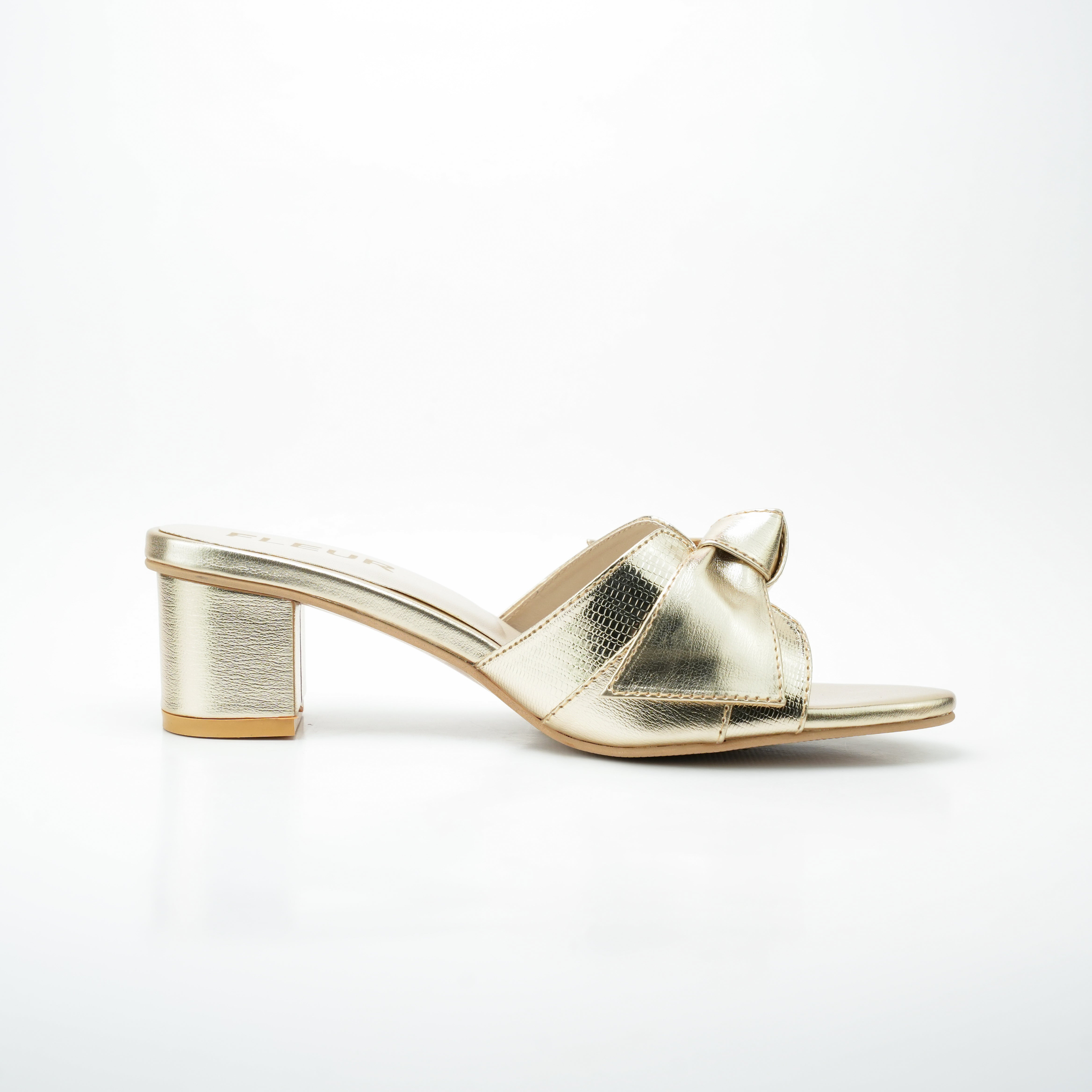 Golden Glam - Block Heel