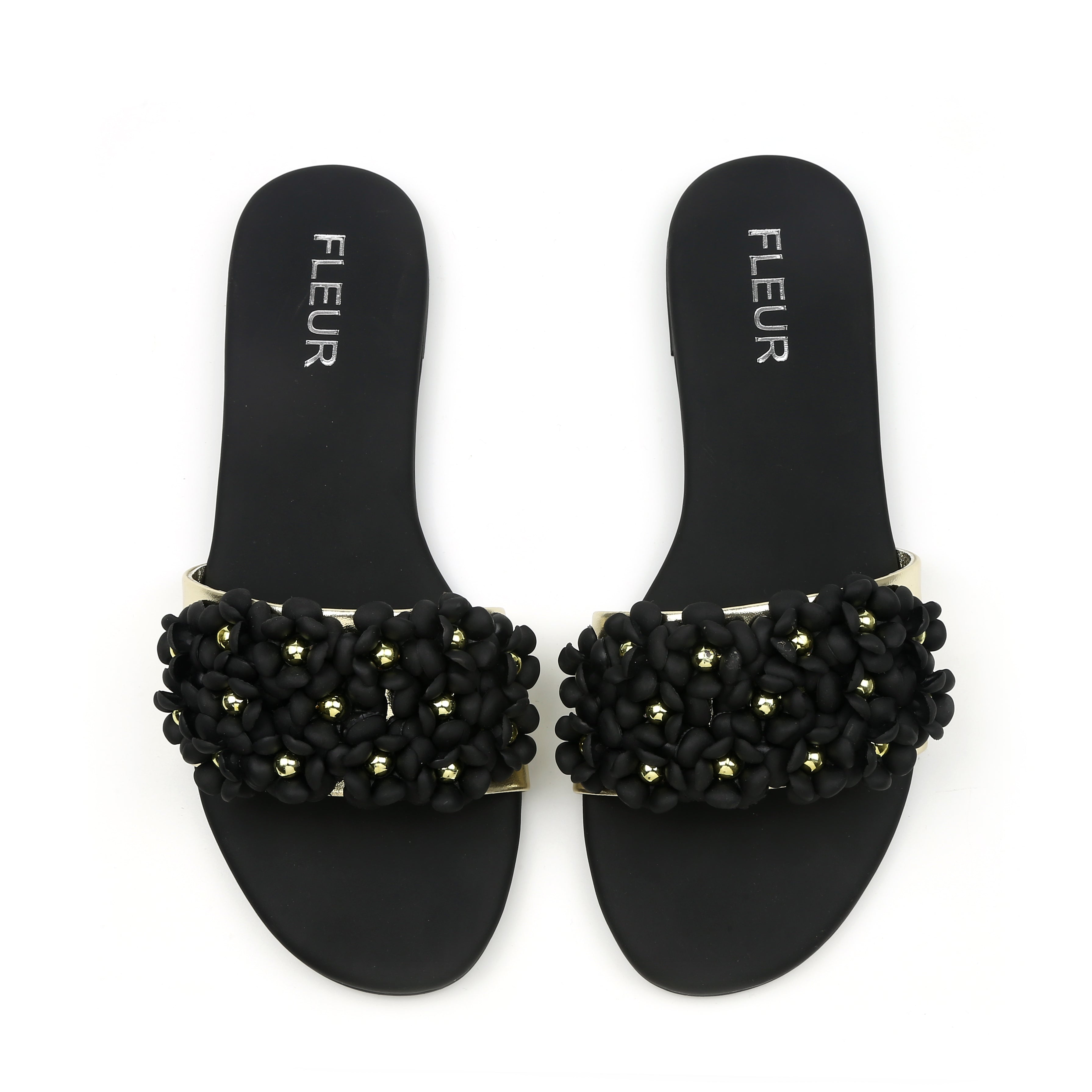 Black & Bloom Flats