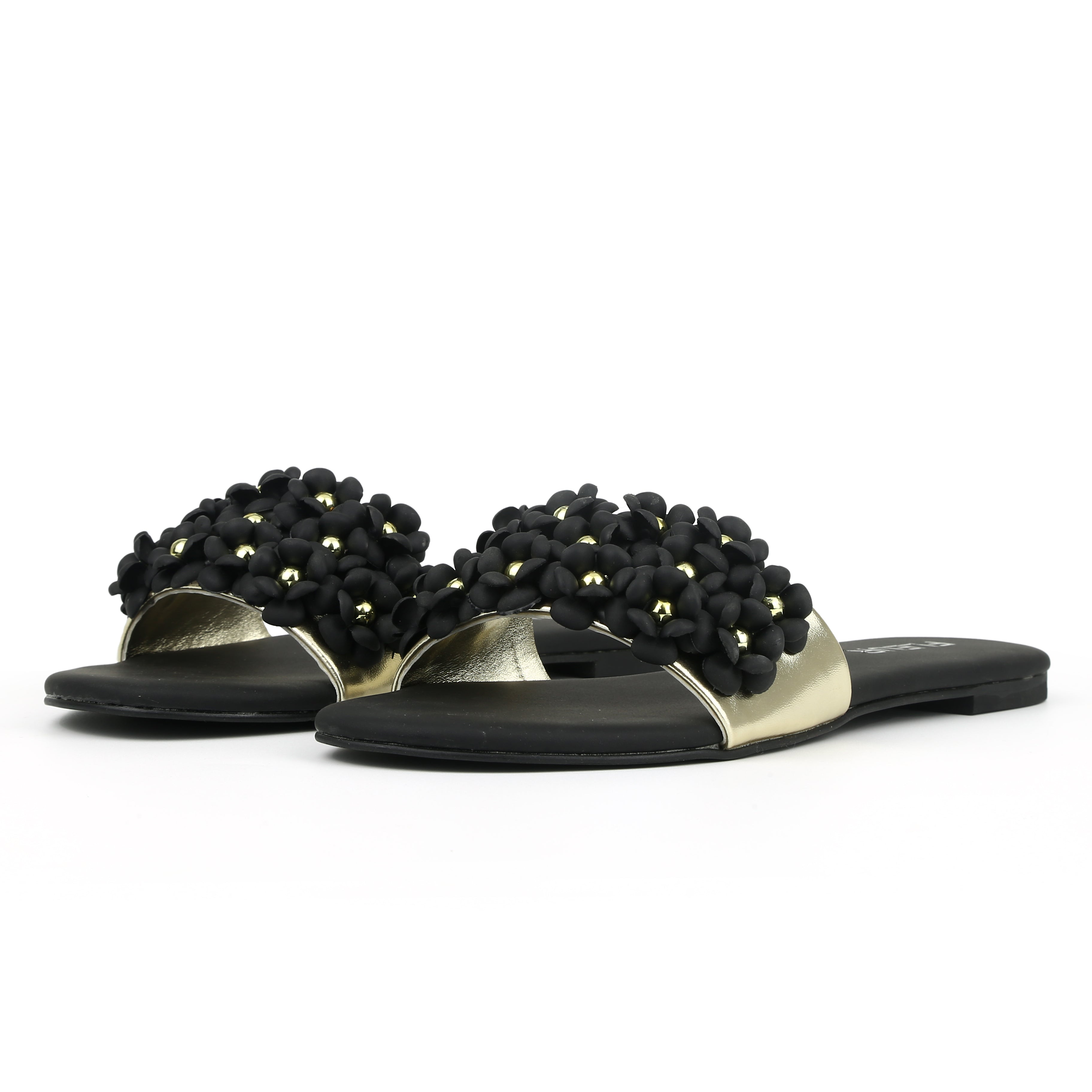 Black & Bloom Flats