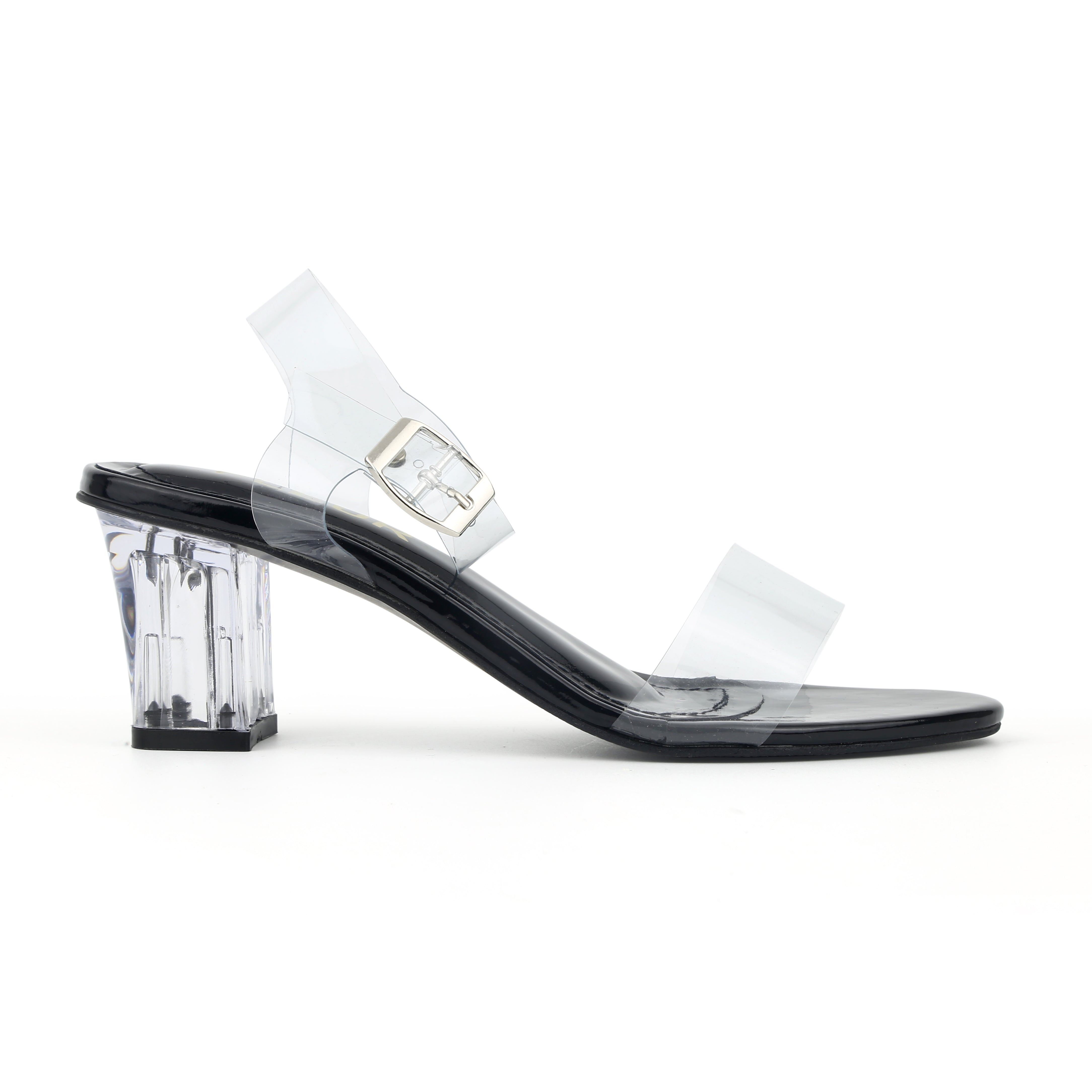 London clear heels